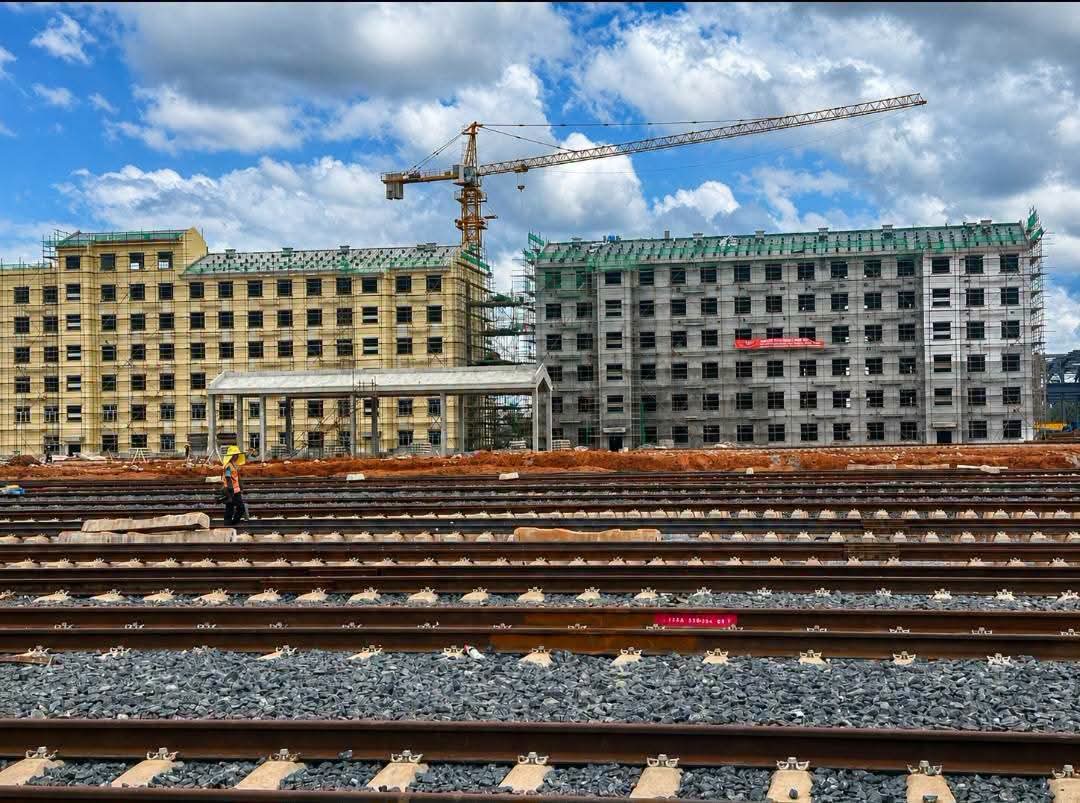 Railway station construction site in Guinea.